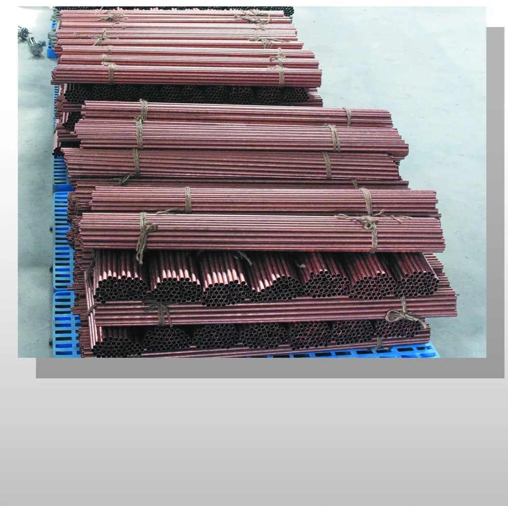 Titanium and copper tube